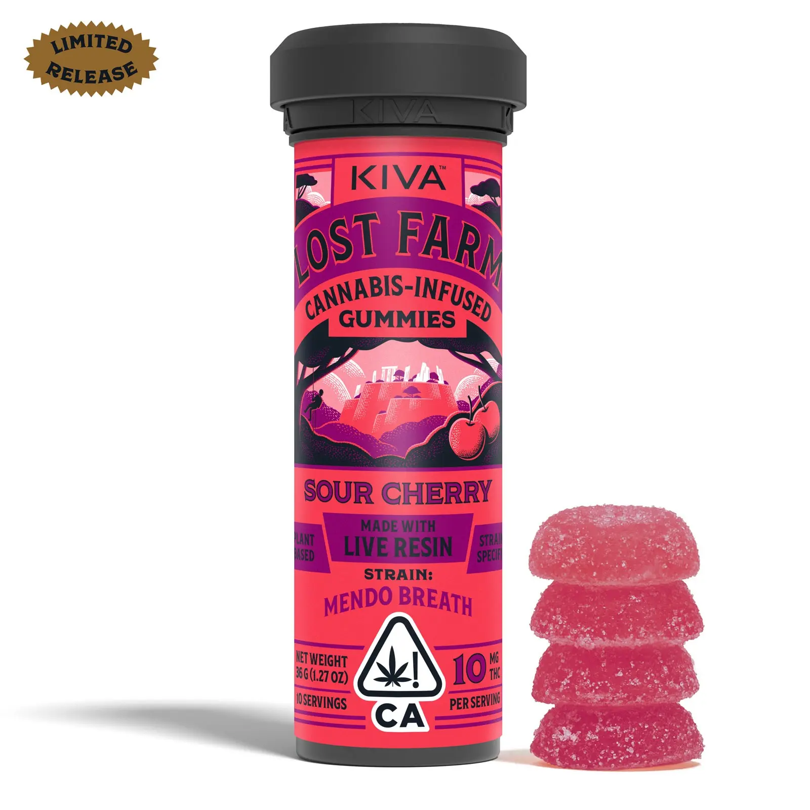 Lost Farm Sour Cherry x Mendo Breath Gummies 10mg
