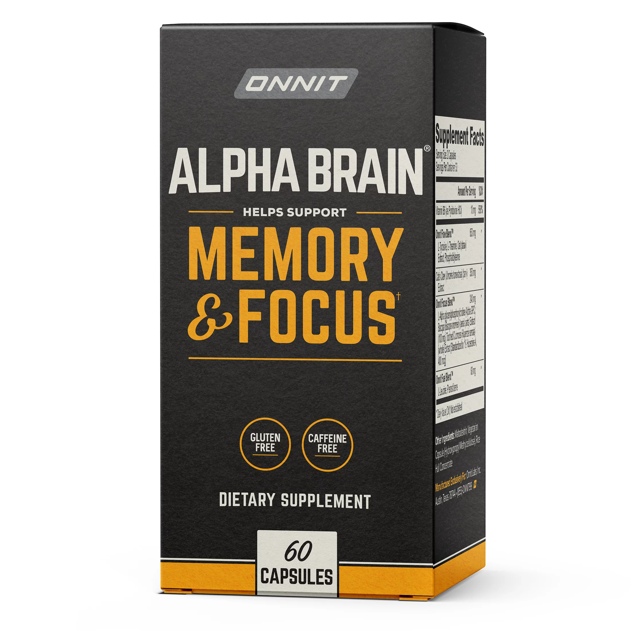 ONNIT Alpha BRAIN Premium Nootropic Brain Health Supplement