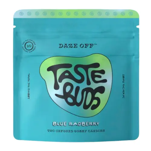 Blue Radberry Taste Buds THC-Infused Gummy Candies 10 x 10mg THC