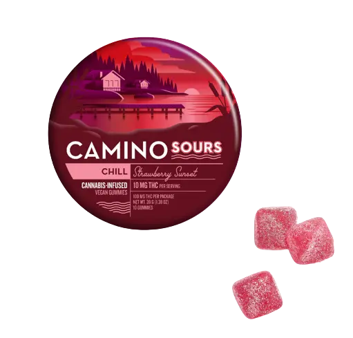 Kiva Camino Sours Strawberry Sunset 100mg Tin (10ct)