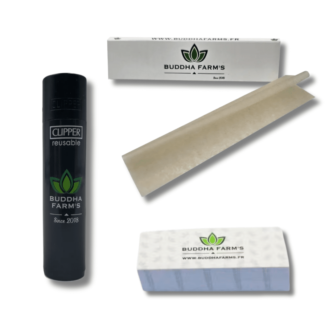 Pack goodies : feuilles, briquet et cartons