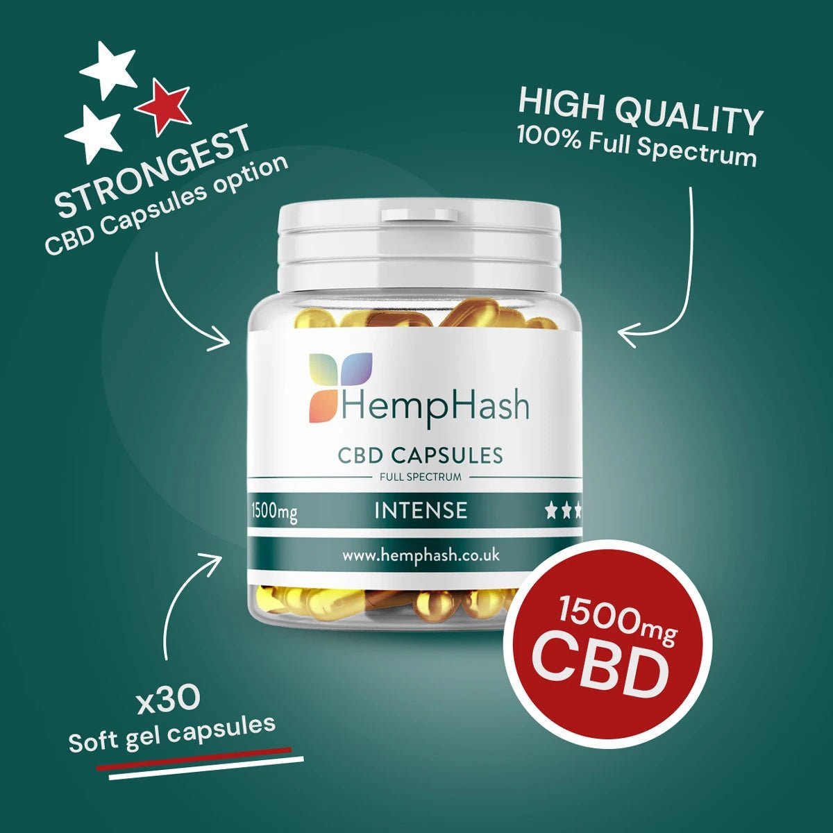 1500mg CBD Capsules - image 2 of 3