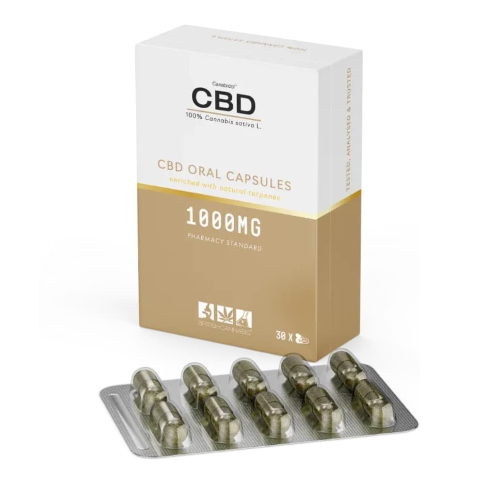 British Cannabis CBD Capsules | CBD Capsules | 1000mg CBD (33mg x 30 Capsules)