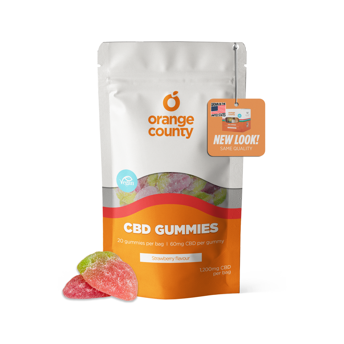 Strawberry Gummies | Orange County CBD | 1200mg CBD