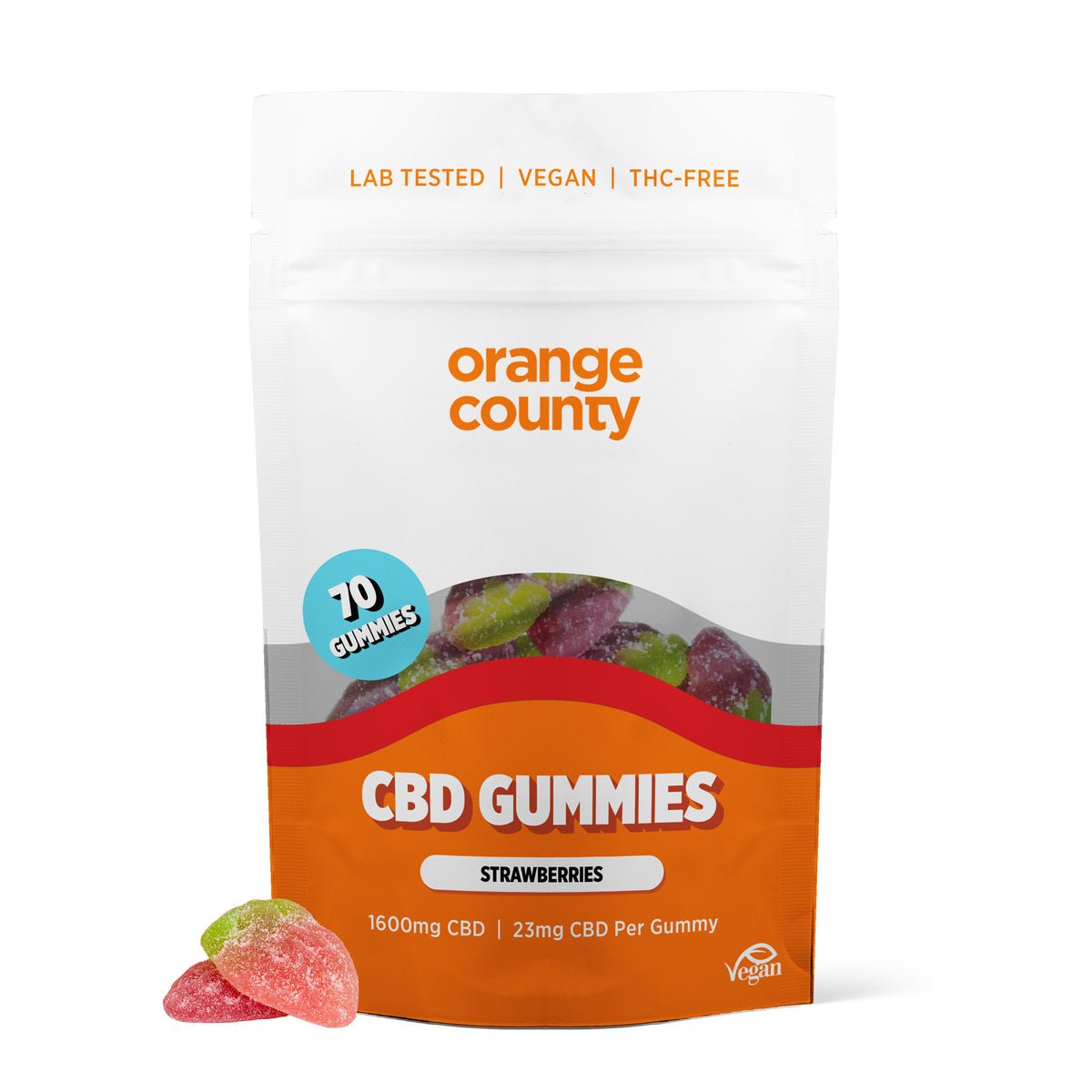 Strawberry Gummies | Orange County CBD | 1600mg CBD